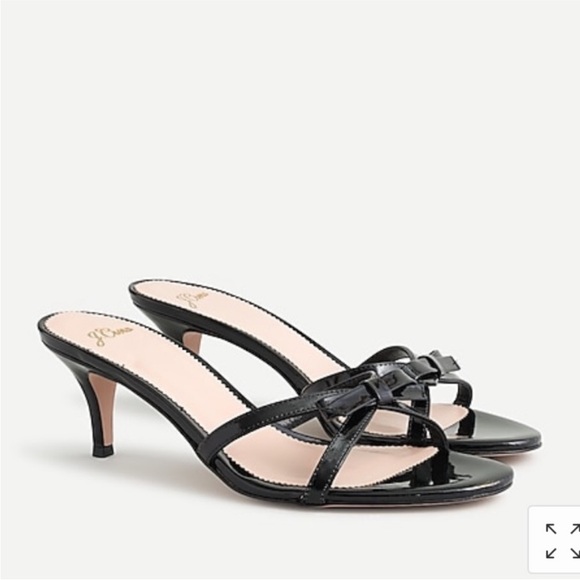 J. Crew Shoes - J.Crew Patent Leather Strappy Bow Mule Sandal